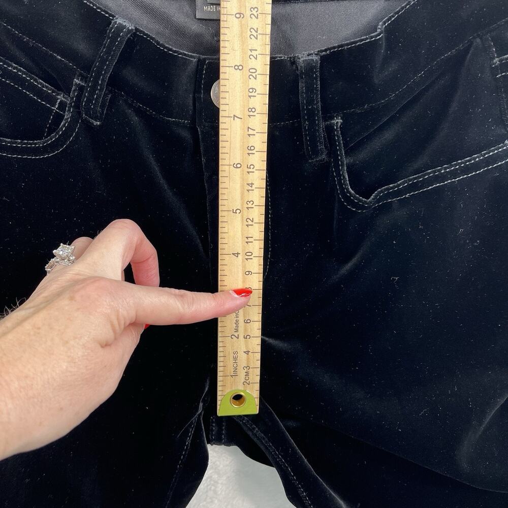 Ralph Lauren Black Label Sz 2 Seth Stretch Velvet Pant Skinny Long Classic - Picture 13 of 16